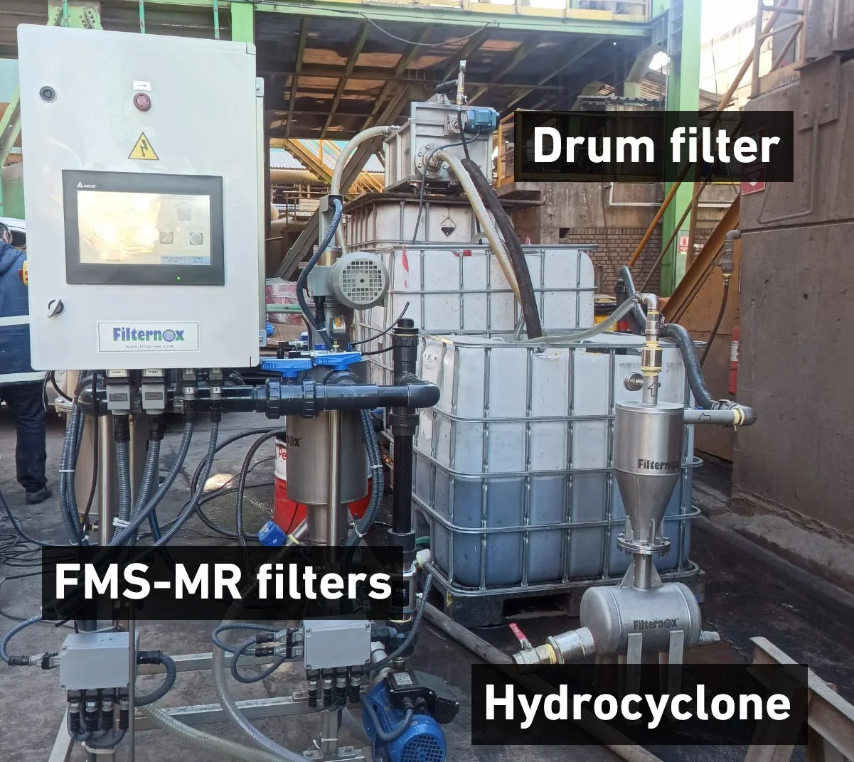 Cooling tower water filtration test
