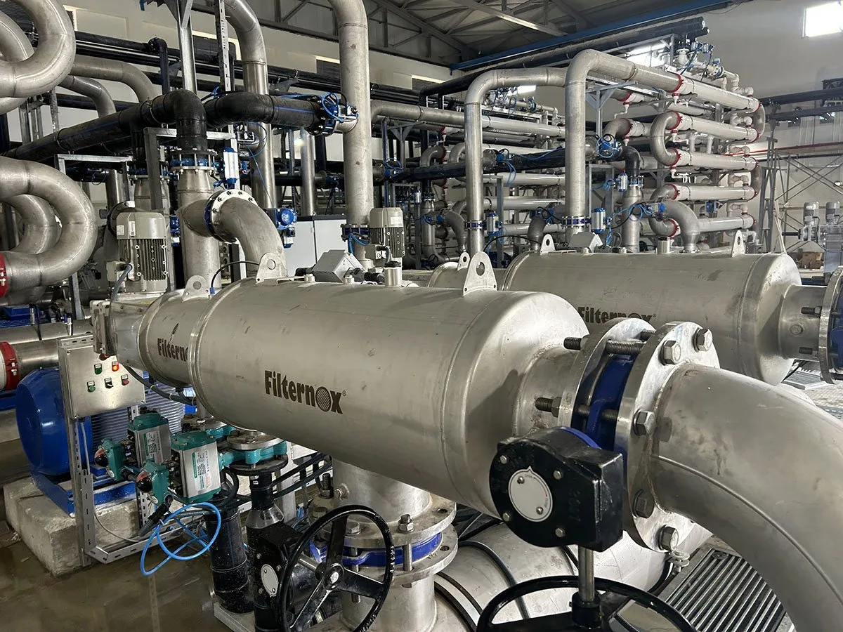 Garbage storage facility leachate water filtration before UF membrane filtration