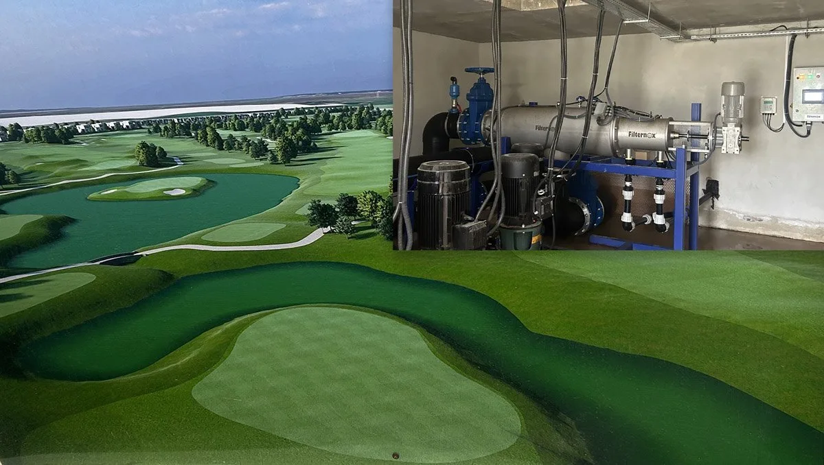 Golf course irrigation water filtration